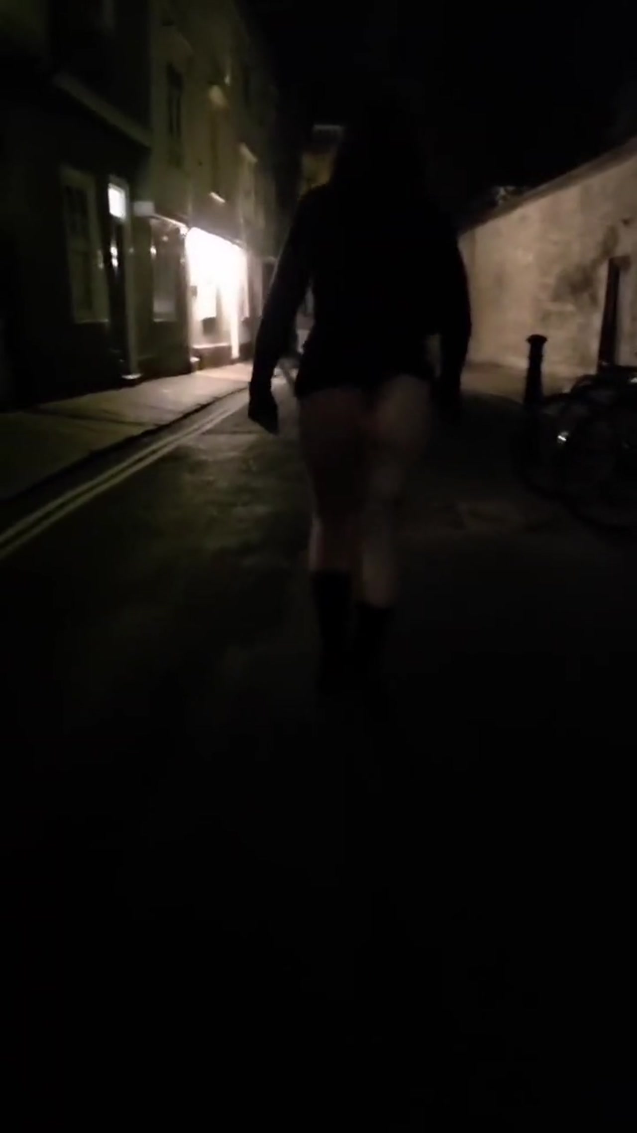 Submissive Hotwife Flashes Her Thong and Pussy on Public Street