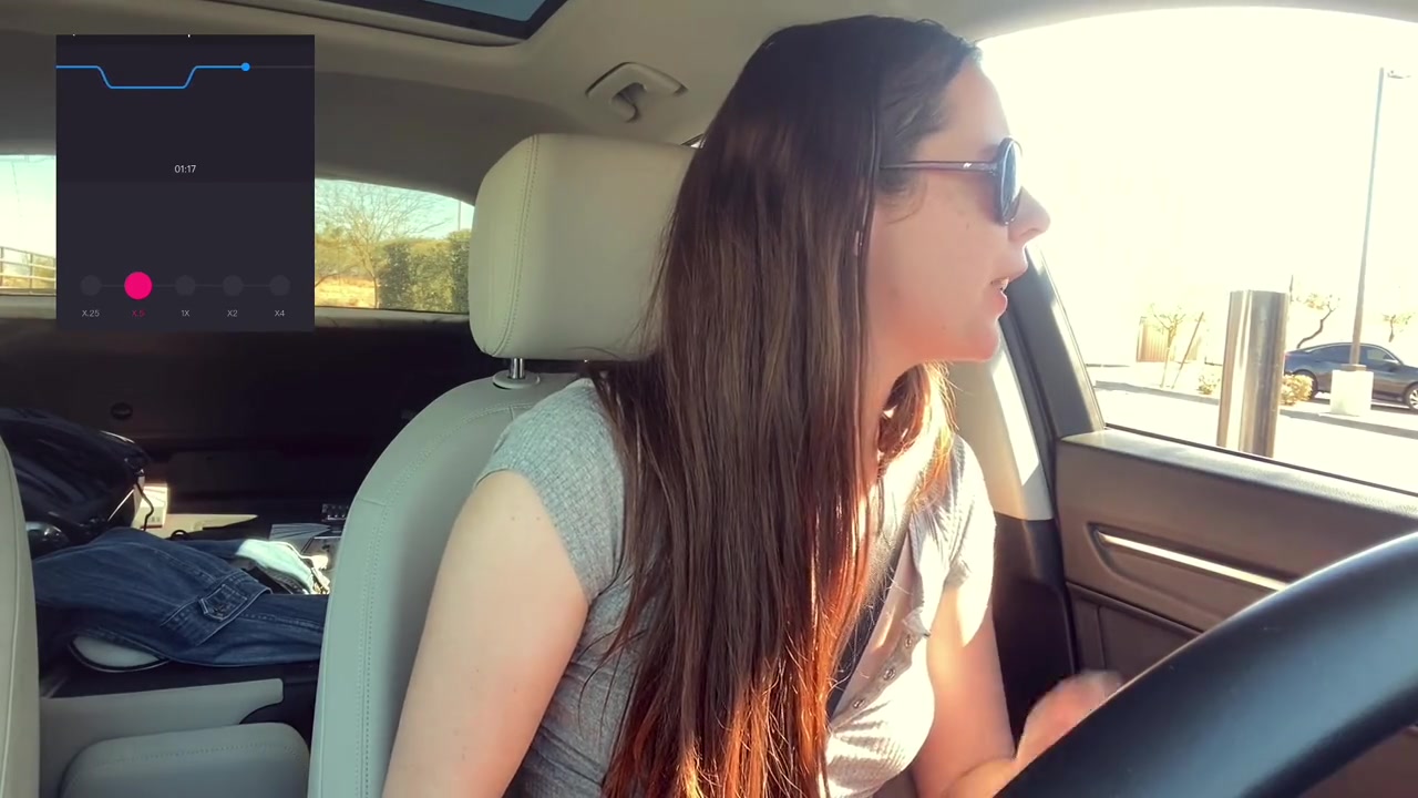 Nadia Foxx Cums Embarrassingly Hard From a Lush Toy in the Starbucks Drive-Thru